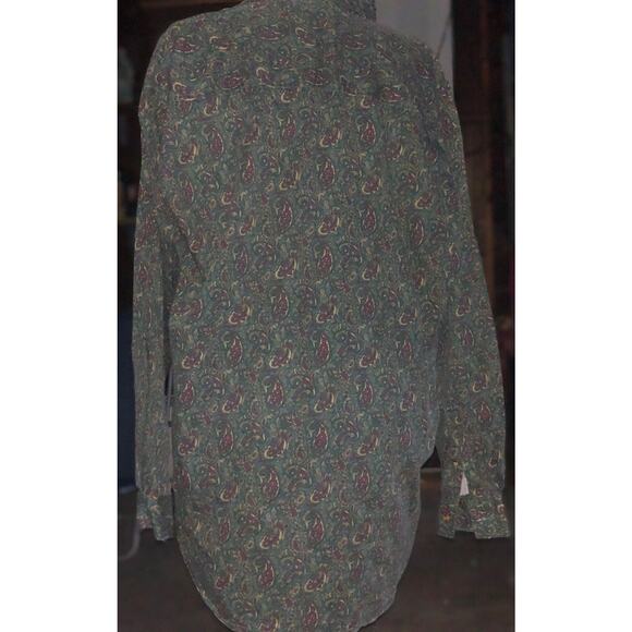 Vintage Mens Paisley Button Up Shirt XL - Picture 2 of 6